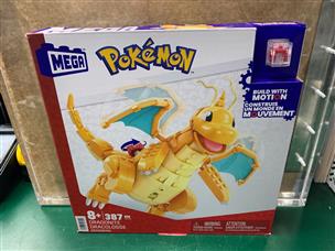 Pokemon Dragonite Mega Bloks Construx Build With Motion Set HKT25 387 pcs